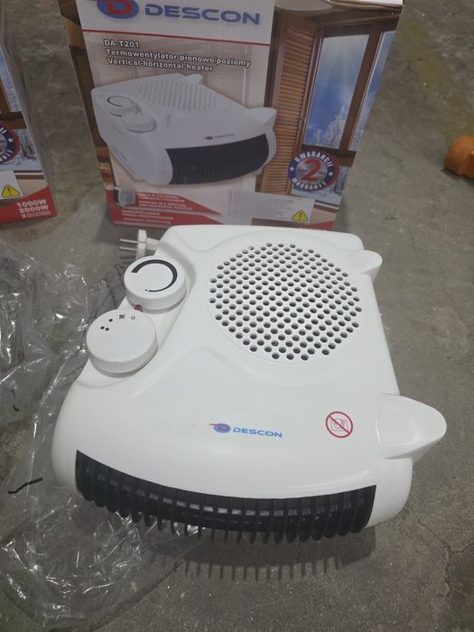 Aeroterma electrica 2000 W cu termostat si functie de ventilare DESCON DA-T201