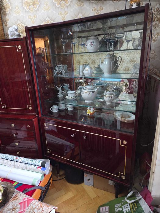 Set Mobilă Vintage din Lemn Masiv – 5 Piese