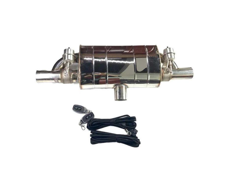 Țeava de evacuare dublă cu supape, toba de eșapament și telecomandă