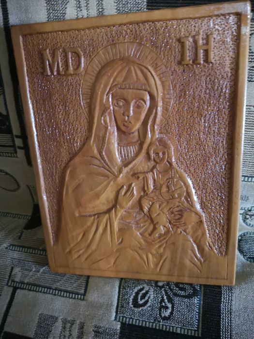 icoana lemn-sculptura lemn fag