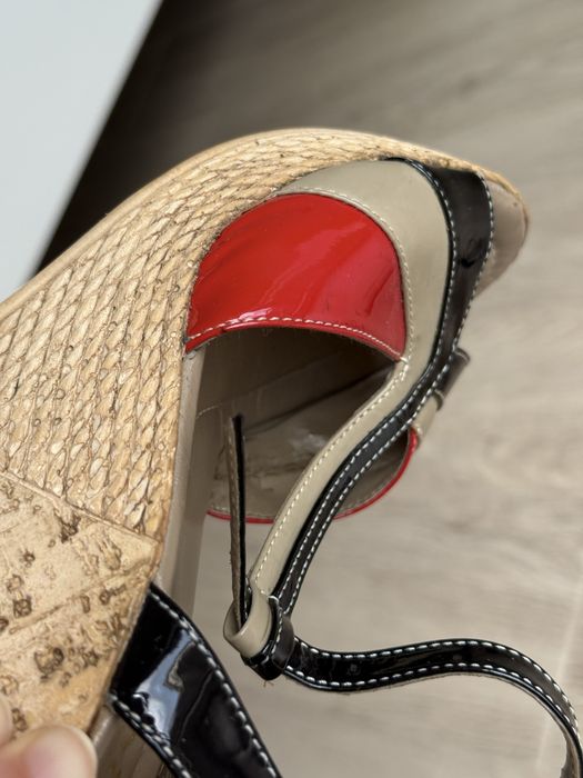 Sandale espadrile wedge piele 35