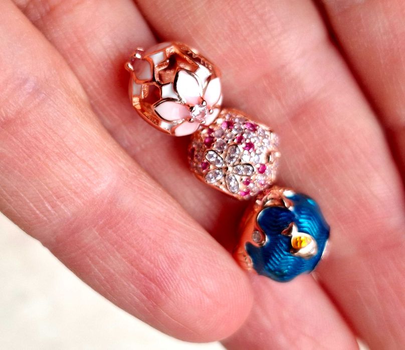 Талисмани за гривна Пандора - жълто сребро