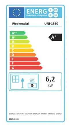 Semineu Incalzit Lemne Samotat Sticla Bucatarie Baie Camera 6.2kW TM