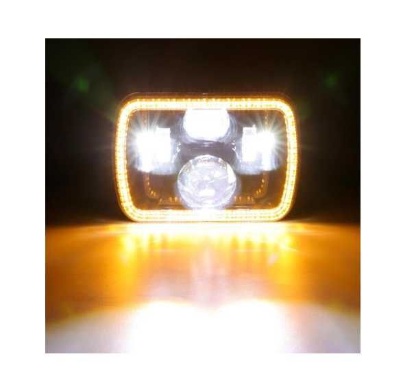 Комплект Правоъгълни LED фарове 5x7" H4 букса, 4 светлини