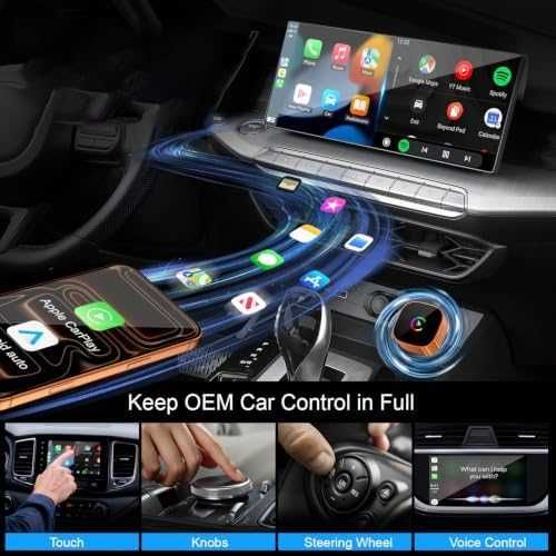 Нов CarPlay Wireless адаптер за iPhone 1080P USB-C USB-A бърза връзка кола телеон Айфон