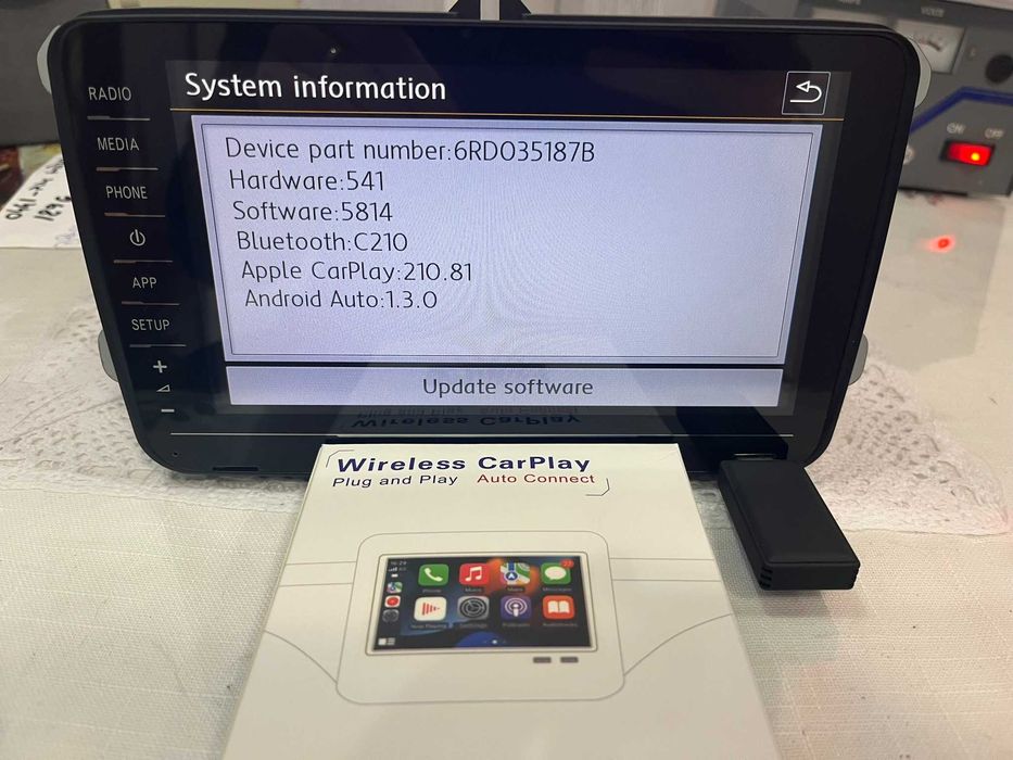 Multimedia RCD 580 vw-carplay-model MIB2-adaptor wireless bonus