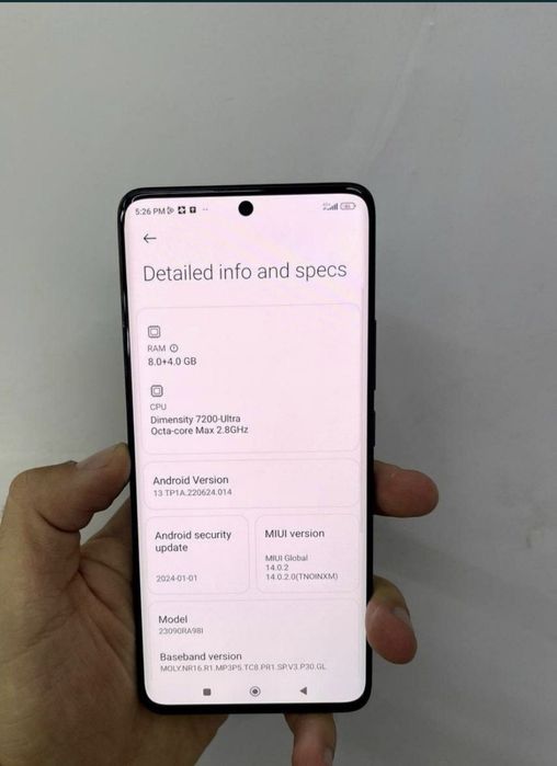 Redmi 13 pro plus 5G  black 8/256Gb сотилади