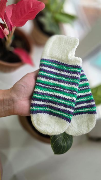 Вязаные следки-тапки