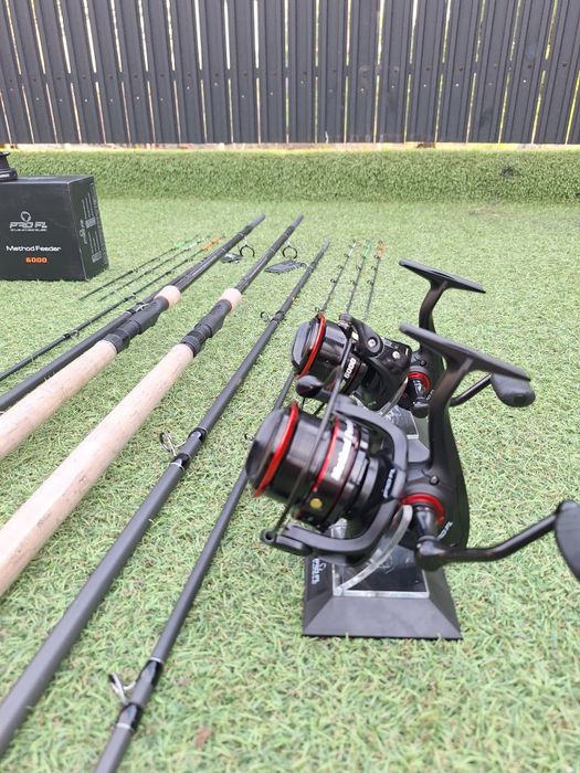 SET 2 Lansete PROFL X POWER FEEDER 3.60m 180g + 2 Mulinete FL Method