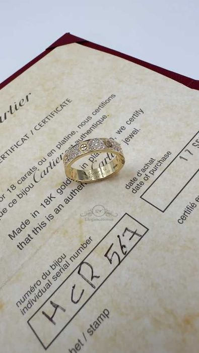 Inel Cartier Love cu Cristale (verigheta) - nou, în cutie