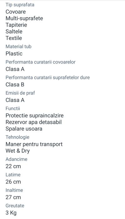 Aspirator Profesional cu Spalare Ryer Carpet Cleaner COMPACT Injectie-Extractie, Putere 9000Pa