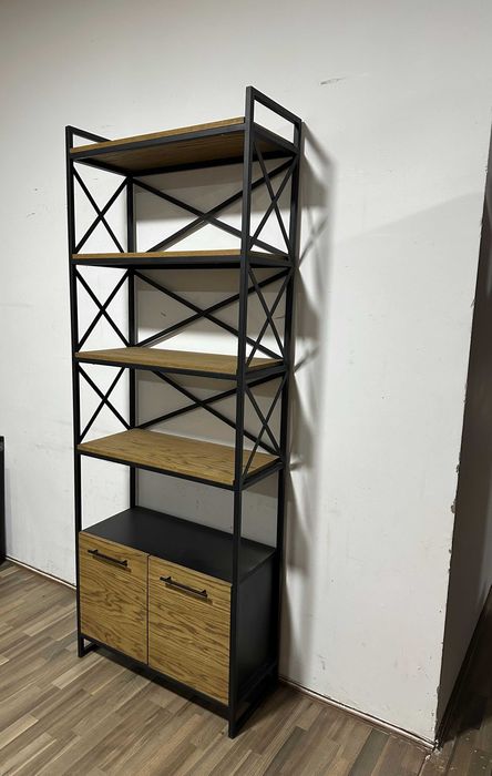 PRODUS NOU; Biblioteca cu cadru metalic si rafturi; Dulap cu polite