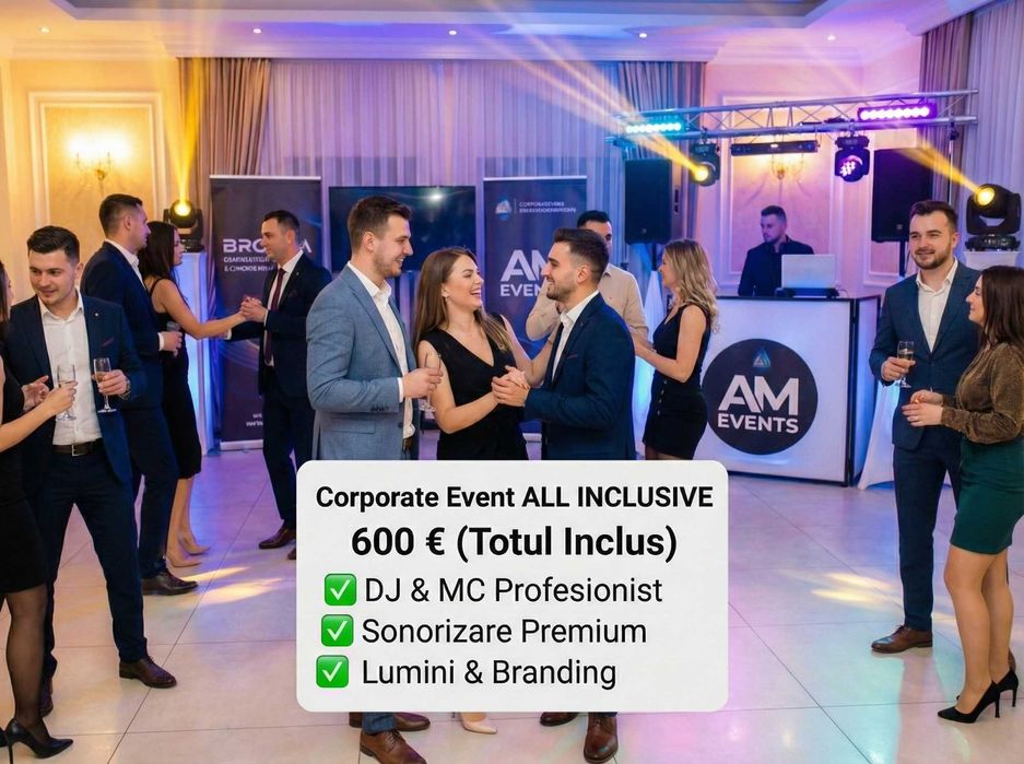 DJ Nunta 500E Botez 400E - Pachet All Inclusive AM Events cu Contract