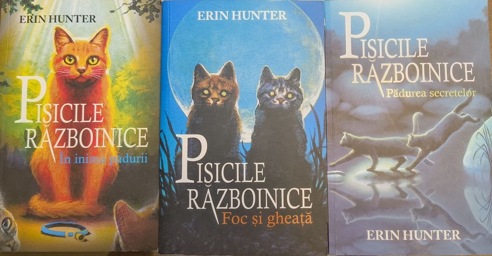 Vând cărți Pisicile Războinice volumele 1, 2 și 3