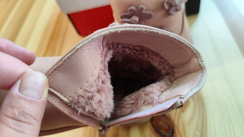 Cizme îmblănite copii Apawwa Pink