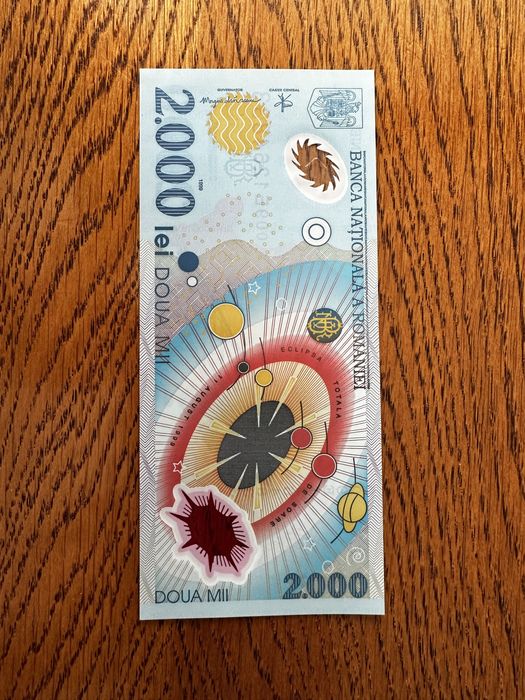 Bancnota 2.000 lei - Editie limitata - Eclipsa totala de soare