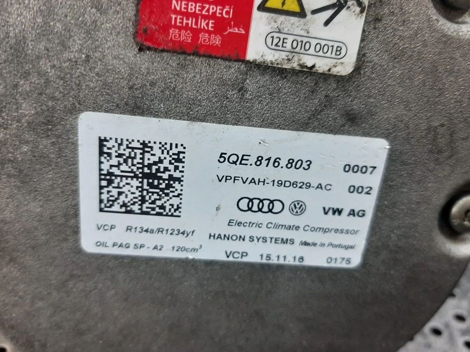 compresor clima ac 1.4 tfsi vw glof 7  passat b8 5qe816803