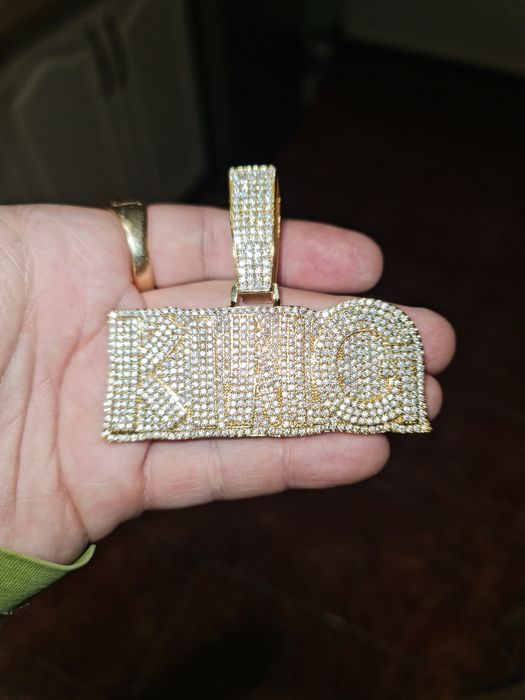 Pandantiv King Iced Out Moissanite 5cm 46g