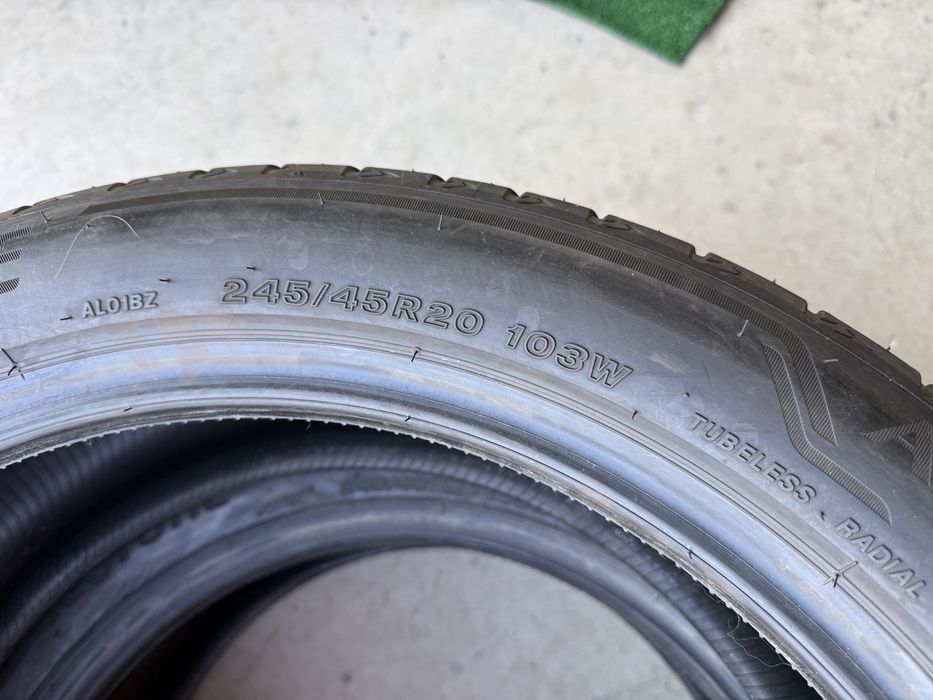 4бр. ОТЛИЧНИ Летни Гуми С Борд 245/45R/20 *BRIDGESTONE* DOT:1325- 7.3мм.+7.0мм.