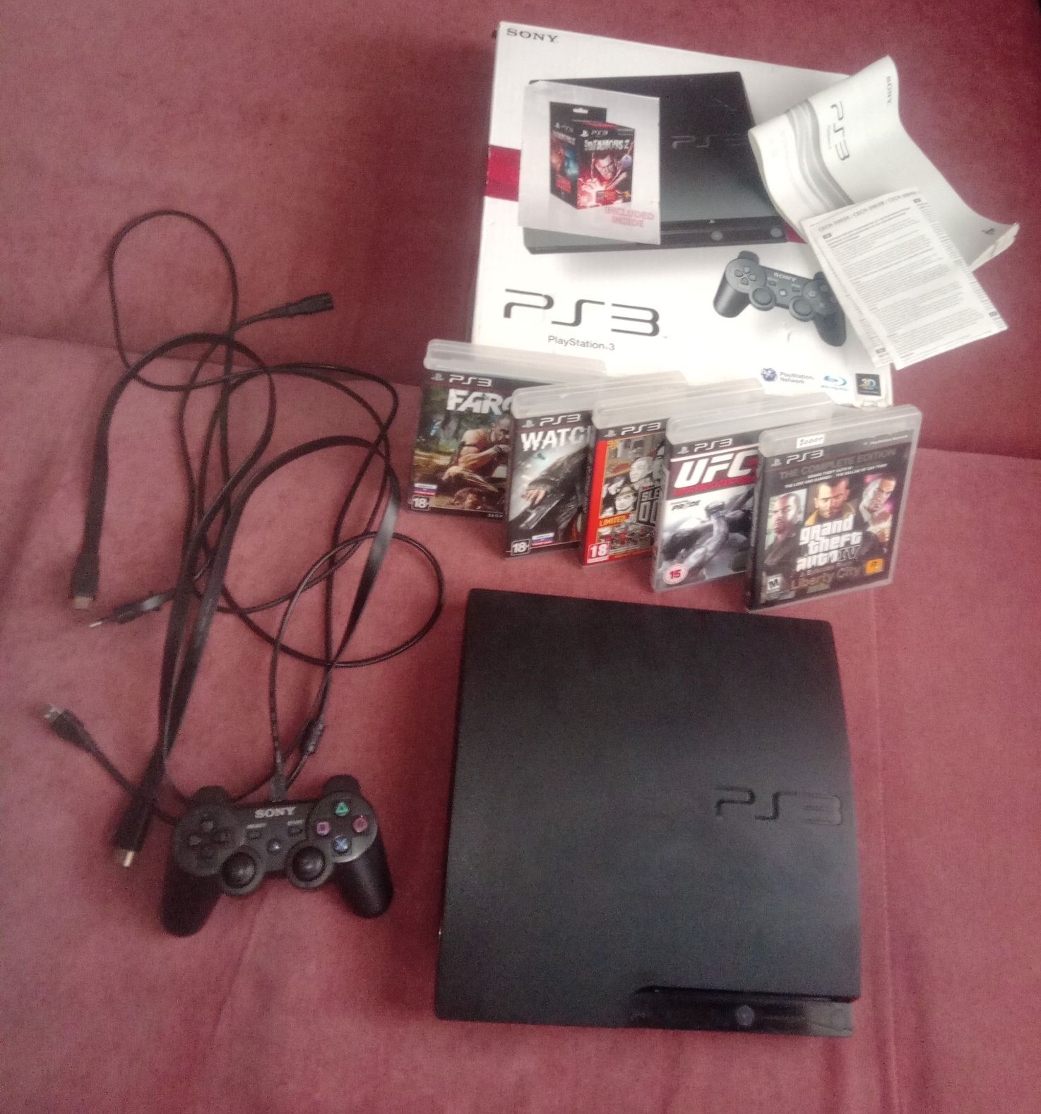 PS3 Slim + документы+диски: 60 000 тг. - Приставки Петропавловск на Olx