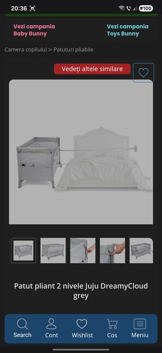 Pătuț pliabil copii