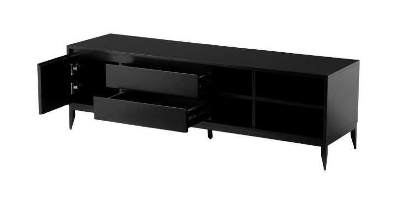Suport Masa Comoda TV Saltaire Neagra Design Modern Elegant 150/40/45cm OFERTA !!! PRODUS NOU + LIVRARE GRATUITA in Oradea