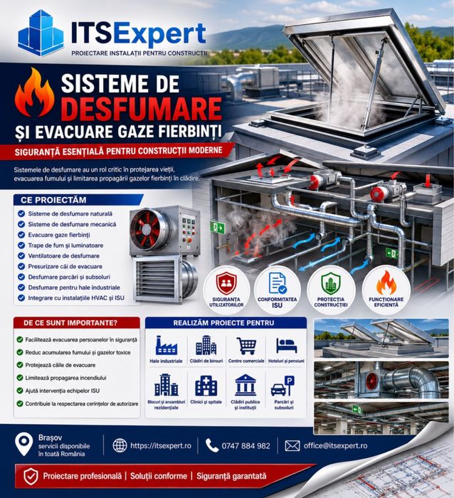 Proiectare Instalații | DTAC | PT | DDE | Avize ISU și SGA | ITSExpert Brașov
