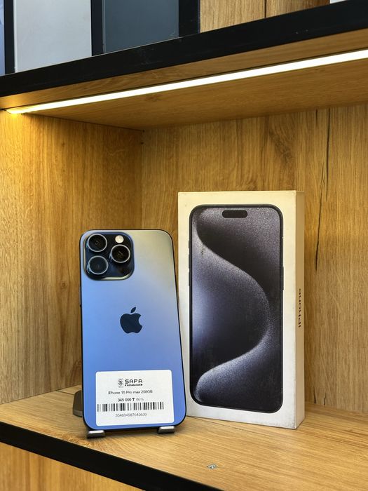 айфон 15 про макс синий 256гь