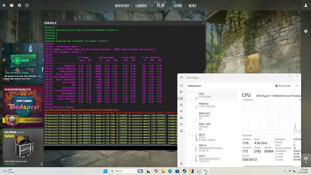 PC Gaming Ryzen 7 7800X3D RX 9070 XT