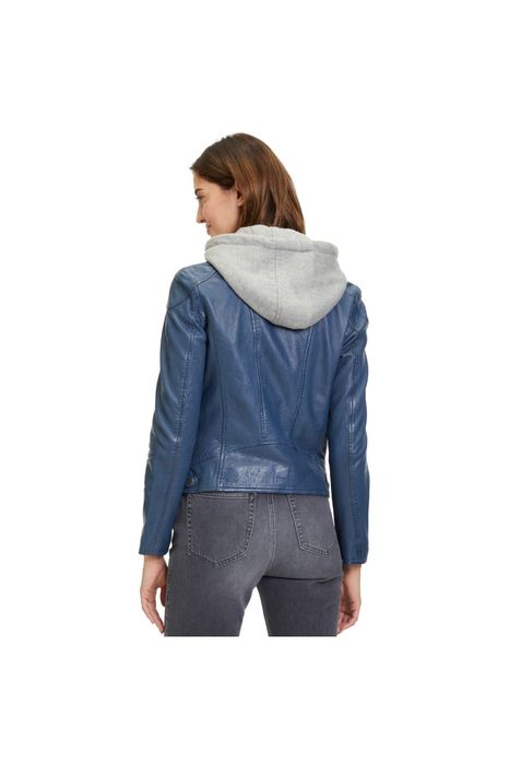 Geaca de Piele Dama Mauritius Albastra GWAlice