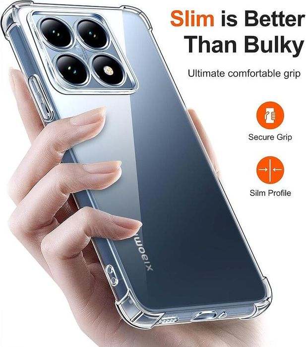 Прозрачен Силиконов Удароустойчив Кейс за Xiaomi 14T /14T Pro / 13T