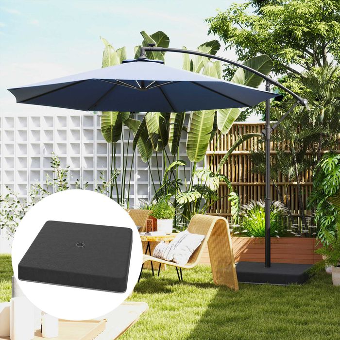 Outsunny тежести за чадъри, водоустойчиви, пълними с пясък, пластмасови, 89Д x 89Ш x 10.5В см