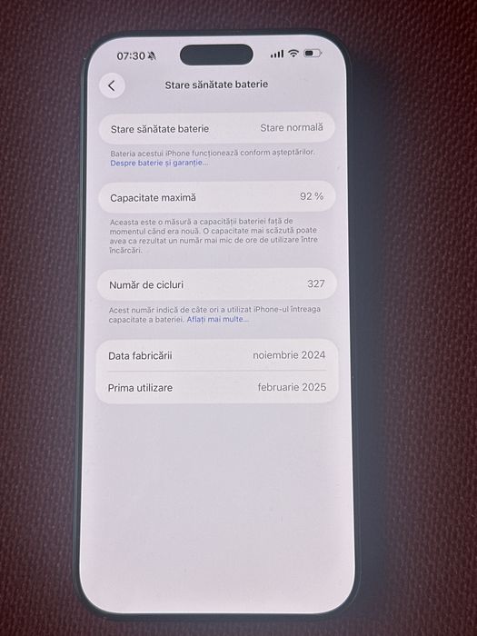 iPhone 16 pro max 256gb negru neverlocked 92% baterie