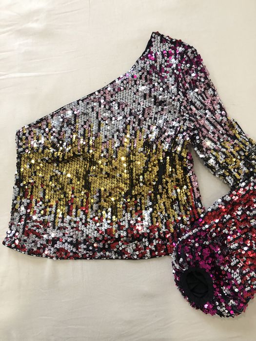 Парти блуза с пайети
