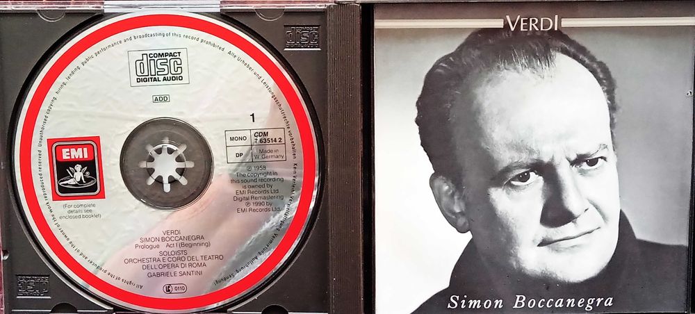 Компакт диск.Двоен диск.,,Симон Боканегра-Джузепе Верди.За ПОДАРЪК.