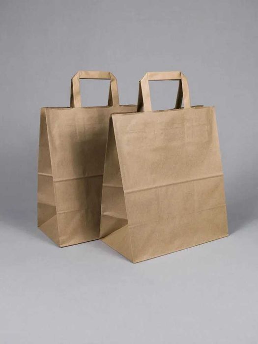 Крафт Пакет Угол Сомса Бумажный С Ручками Универсаль Kraft Paket Gumma