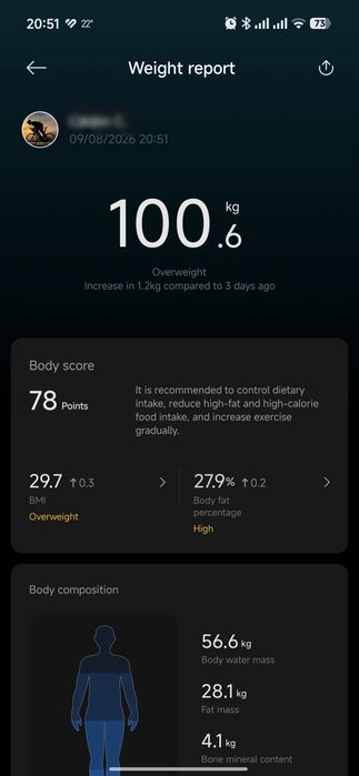 Cântar Smart Analiză Xiaomi S400 CITEȘTE