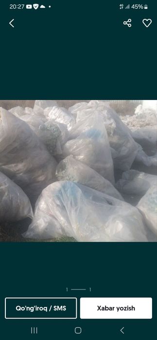 Salafan maklatura plastik plastmasa olamiz