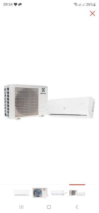 Кондиционер Electrolux 25-35 кв/м