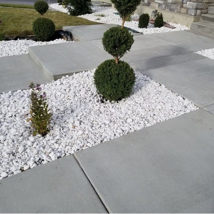 Pietre marmura alba pentru gradina, piatra sparta decorativa