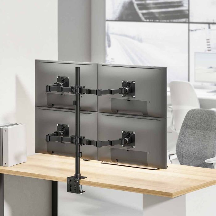 Кронштейн на 4 монитора от13 до 27 дюймов