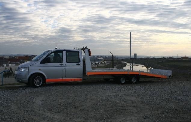 Autoplatforma VW T5*Cabina Dubla*Aluminiu*3500 kg