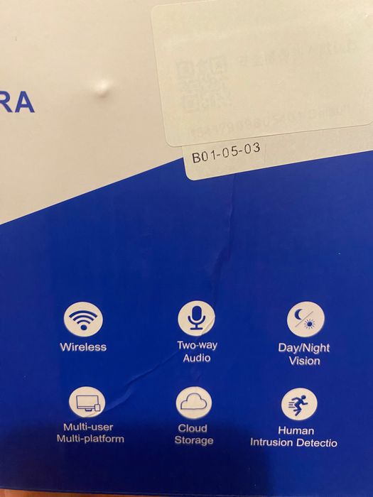Cameră de supraveghere WiFi PTZ de exterior - 3 lentile (3 ecrane), Night Vision, Alarma Poliție, Nouă