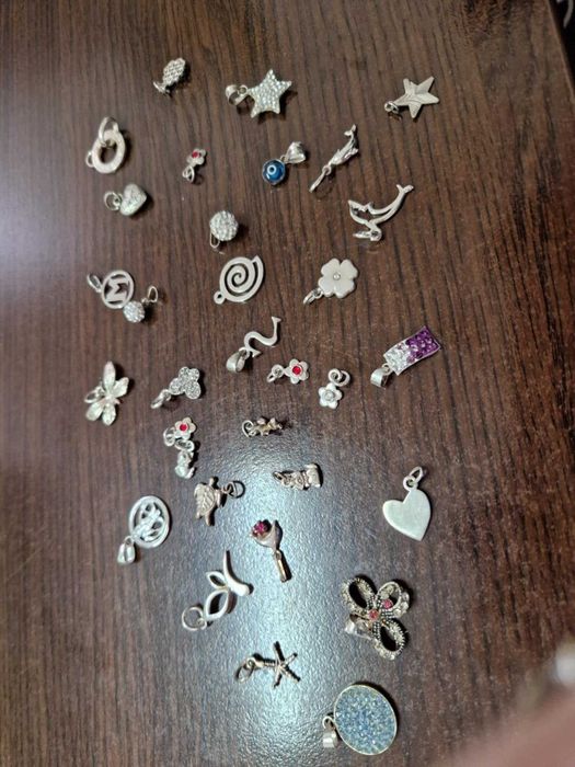 32 pandantive argint 925, noi/marcate, ideal martisoare