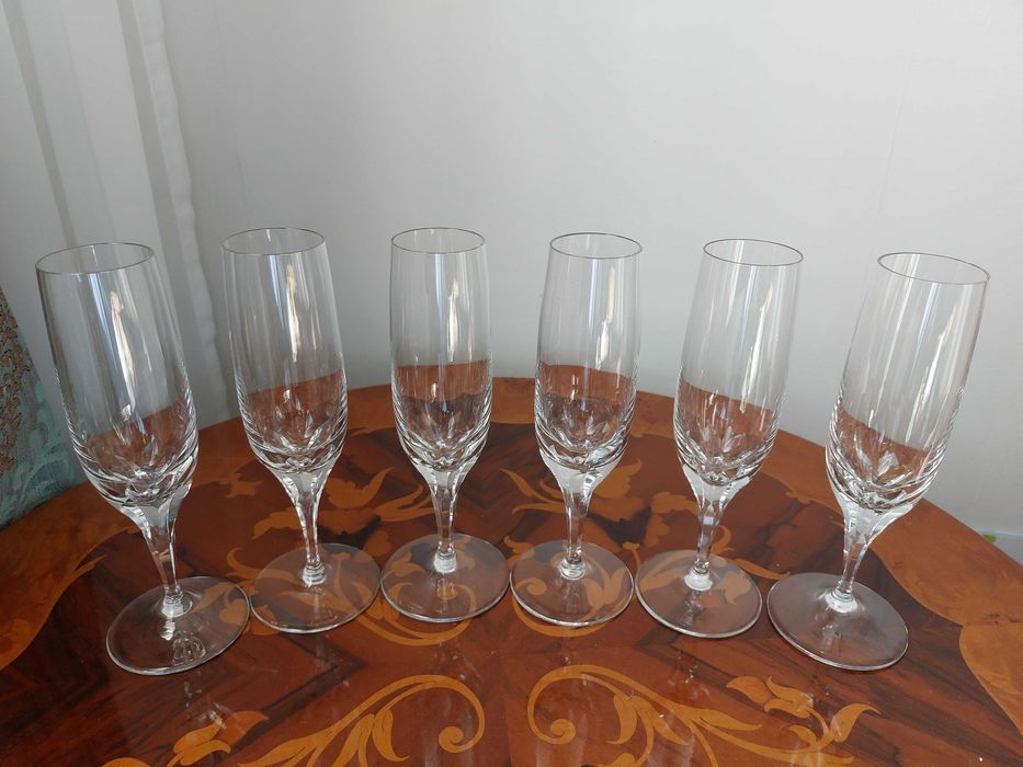 Set 6 pahare cristal șampanie nefololosite