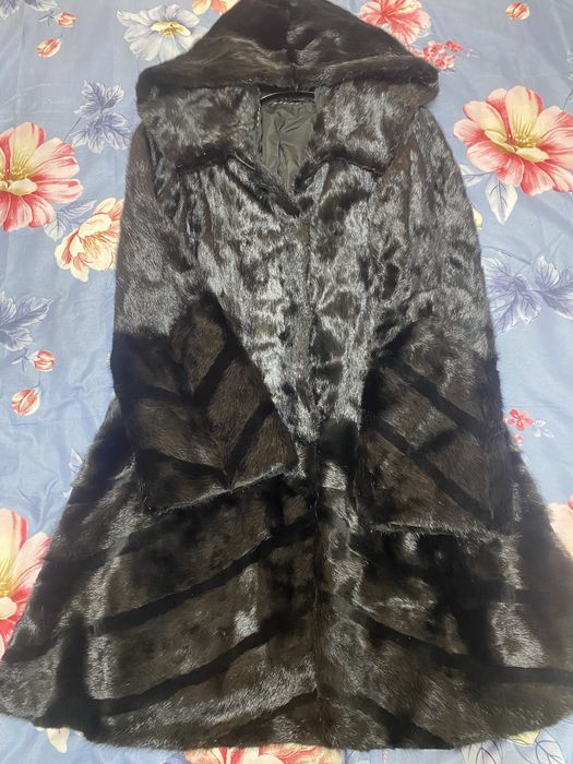 Шуба черный жемчуг