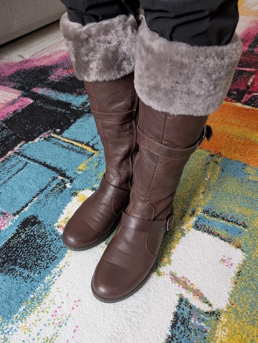 Cizme dama piele imblanite