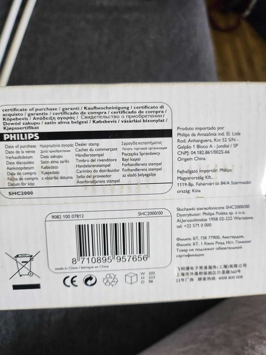 Casti philips fara fir reincarcabile SHC2000/00