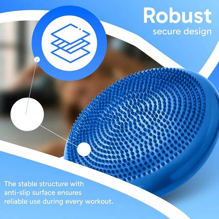 Perna de echilibru cu pompa inclusa disc balans 32 cm albastru