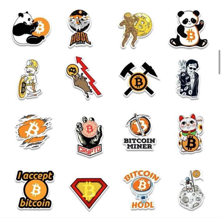 Биткойн стикери различни модели
